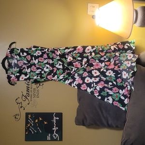 Who What Wear High Low Wrap Floral Maxi Dress